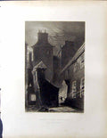 Old Globe Close Dumfries Burns Beattie Engraving Scotland C1836 Roger 19th