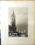 Old Greyfriars Church Yard Dumfries Beattie Engraving Scotland C1836 19th