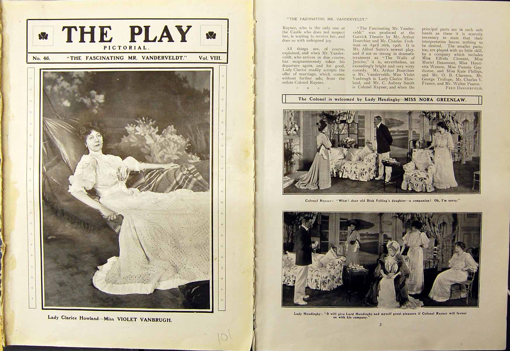 Old Play C1905 Lady Howland Vanbrugh Theatre Pelling Watson Vandervel 20th