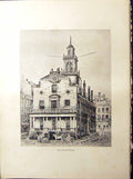 Original Old Antique Print State House Architecture Boston C1896 Henry Blaney