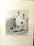 Antique Old Print Newman House Sheafe Salem Street Boston C1896 Henry Blaney
