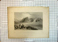 Antique Print View Plain Er-Rahah Sinai Mountains Engraving Bartlett Cousen