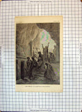 Original Old Antique Print Scene Burial Jonathan Maccabaeus
