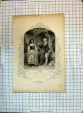 Original Old Antique Print Scene Marston Younge Audrey Touchstone Theatre