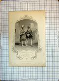 Antique Old Print Portrait Mr William Farren Romeo Hoskins Mercutio Theatre