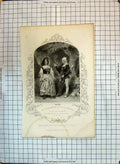 Original Old Antique Print Portrait Marston Younge Audrey Touchstone Theatre