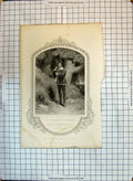 Original Old Antique Print Portrait Harley Touchstone Theatre Actor Ref.2