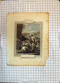 Original Old Antique Print St. Matthew Scene Jesus Coming Home Sepulchre