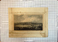 Antique Old Print View London St. Saviours Church River Thames Bridge England