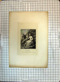 Original Old Antique Print Tempest Scene Man Lady Actors Miranda Ferdinand 18th