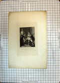 Original Old Antique Print Merry Wives Windsor Theatre Scene Shakespeare 18th