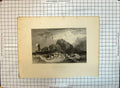 Original Old Antique Print Tiger Island Entrance Canton River Goodall Elliot