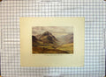 Original Old Antique Print Colour Ennerdale Green Gable Mountains Landscape