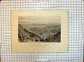 Original Old Antique Print Mussooree Dhoon Landour Mountains Allen Turner 20th