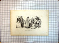 Original Old Antique Print Scene Marriage Wedding Rodolphe Sarah Celebration
