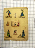 Antique Old Print Landscape Land Storm Bird Fancier Comedy Turkey Rhubarb