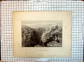 Old Print Convent Santa Saba Ravine Mountains Roberts Bartlett Engraving