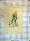 Antique Print Military Costumes France Veneur Siecle Lechevalier-Chevignard