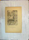 Original Old Antique Print Vie Martyre Des Saints Crepin Crepinien Paris France