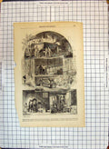 Old Antique Print Magasin Pittoresque Machinery Engineering Ship Building