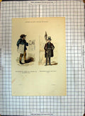 Antique Print Costume Paris Marchand Mort Aux Rats Crimes Newspaper Seller