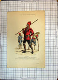 Old Antique Print Costumes Paris Ramoneur Cheminee Paysan Vilain Mendiant