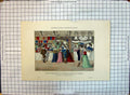 Old Antique Print Colour Costumes Paris Boutiques Galerie Palais Justice