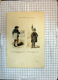 Old Antique Print Costumes Paris Marchand Crimes Mort Aux Rats Newspaper