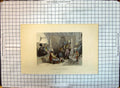 Original Old Antique Print Colour Le Medak Conteur Men Smoking Pipes 19th