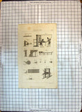 Original Old Antique Print Ing Machinery Composingstick Instruments 20th