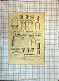 Original Old Antique Print Saxon Gothic Architecture Arches Capitals Church Ely