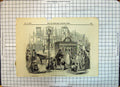 Original Old Antique Print 1846 London Street Musc Entertainment Monster Organ