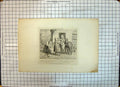 Original Old Antique Print Vitry Sur Marne Domestic Group Women Children 1821