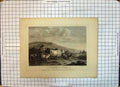 Original Old Antique Print Landskip Cattle Mountains Scene 1774 Agriculture