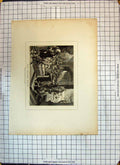 Original Old Antique Print Scene Paul Before Felix 1808 Religious Celebration