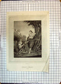 Original Old Antique Print Religious Scene Christ Mary Maddocks