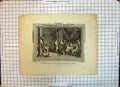 Original Old Antique Print Scene Matthias Exhorts Sons Walk Paths Virtue