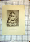 Original Old Antique Print Sculpture Prince Rupert Bust Dwight Fulham Stoneware