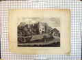 Old Antique Print View Carisbrooke Casltle Isle Wight 1852 Architecture 19th