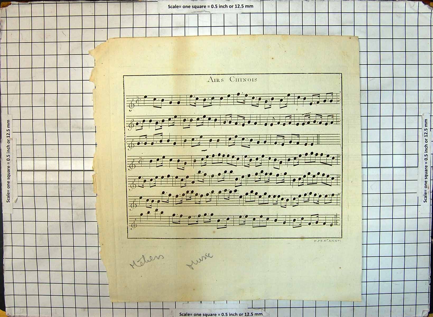 Original Old Antique Print Sheet Music Meliers Airs Chinois