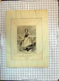 Original Old Antique Print Fashion Dress Mavian Costume German Woman 1868 19th