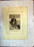 Original Old Antique Print Man Fashion Croat Costume Dress 1867 19th