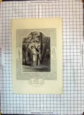 Original Old Antique Print Eroilus Errsida Romance Theatre Actors