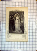 Original Old Antique Print Troilus Cressida Theatre Actress Lightfoot Engraving