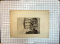 Original Old Antique Print Buildings Fountain Veletri Rome Italy Architecture