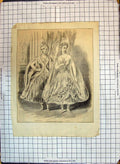 Original Old Antique Print Women Ladies Fashion Polish Costume Fancy Balls 18th