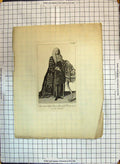 Original Old Antique Print Lord High Chancellor Gret Britain Robes Victorian