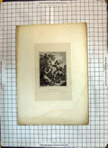 Original Old Antique Print Scene King Henry Theatre Shakespeare Scene Actors