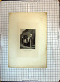 Original Old Antique Print Comedy Errors Theatre Scene Man Lady Romance Actors