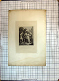 Original Old Antique Print Triolus Cressida Theatre Actors Romance Scene